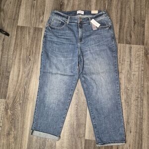 Lane Bryant Blue Mid Wash Women's Jeans Boyfriend |Mid-Rise SIZE 14  Relaxed Fit